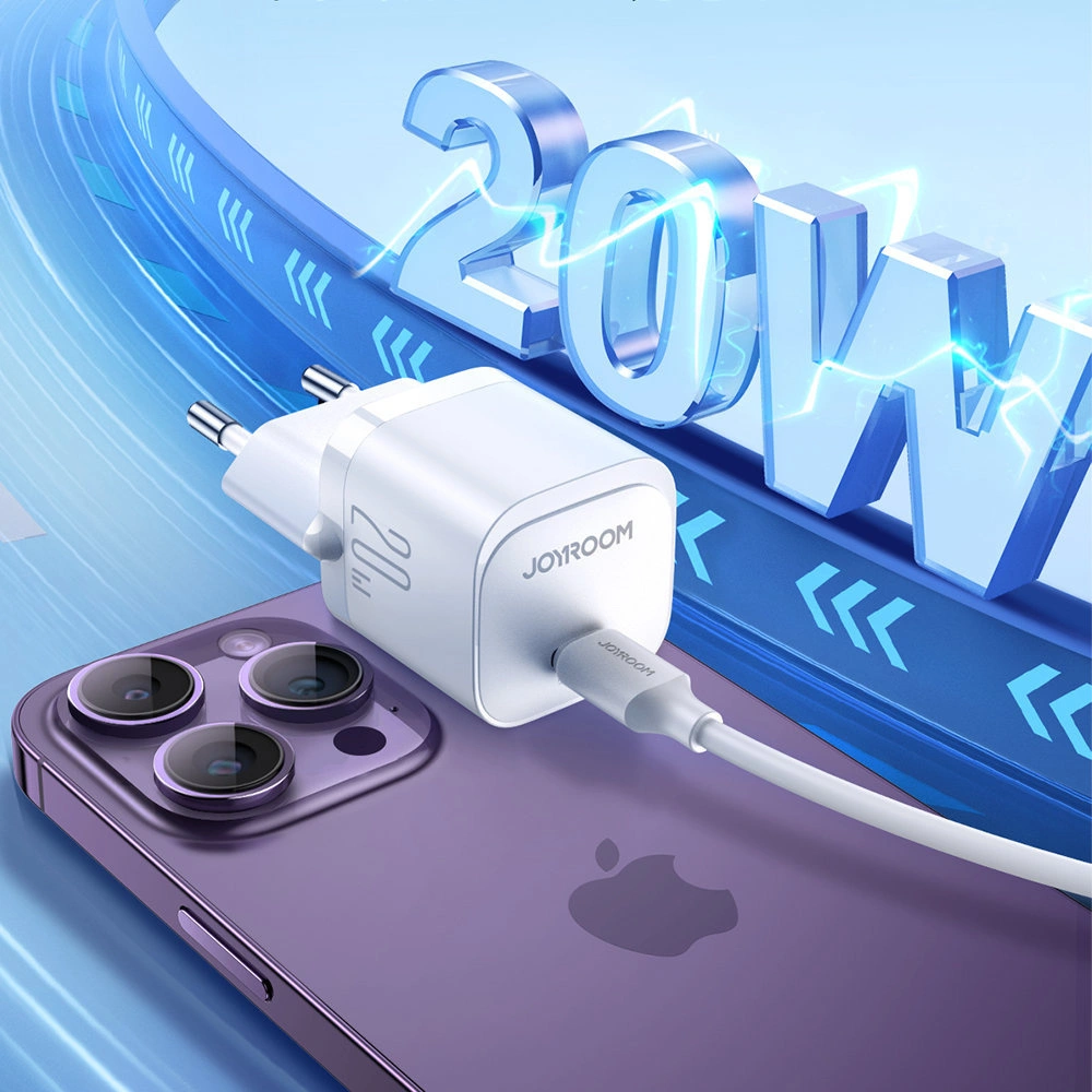 Hurtownia GSM - Încărcător de rețea Joyroom JR-TCF02 USB-C 20W PD + cablu USB C/Lightning alb - JYR739 - {ean13} - Hurt