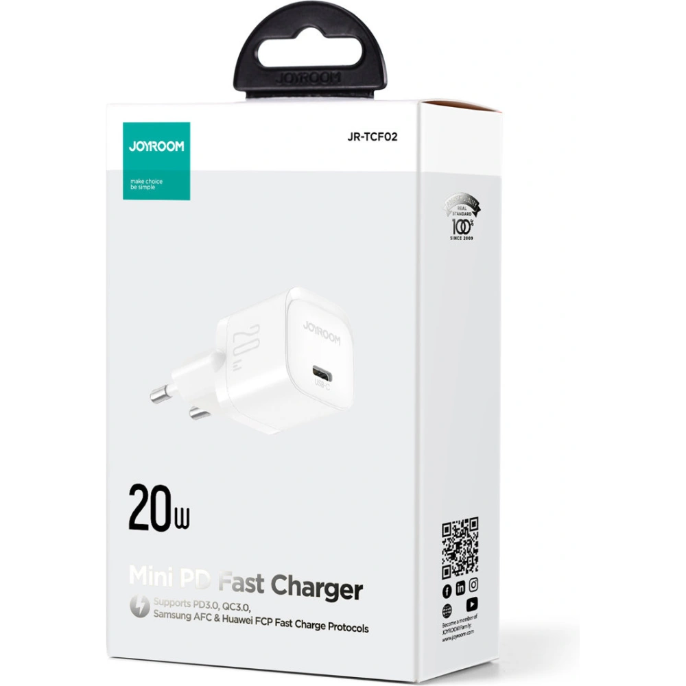Hurtownia GSM - Nabíječka Joyroom JR-TCF02 USB-C 20W PD bílá - JYR740 - {ean13} - Hurt
