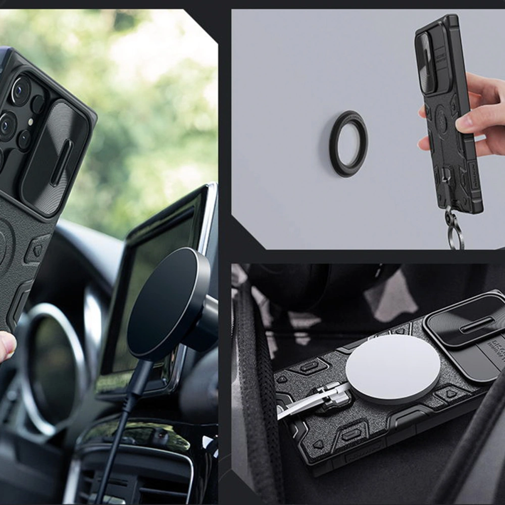 Wholesale Nillkin CamShield Armor Pro Magnetic MagSafe Samsung Galaxy S23 Ultra black - NLK1139 - {ean13} - Hurt