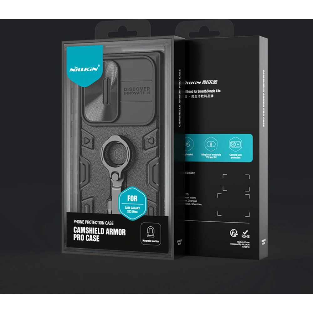 Hurtownia GSM - Etui Nillkin CamShield Armor Pro Magnetic MagSafe Samsung Galaxy S23 Ultra negre - NLK1139 - {ean13} - Hurt