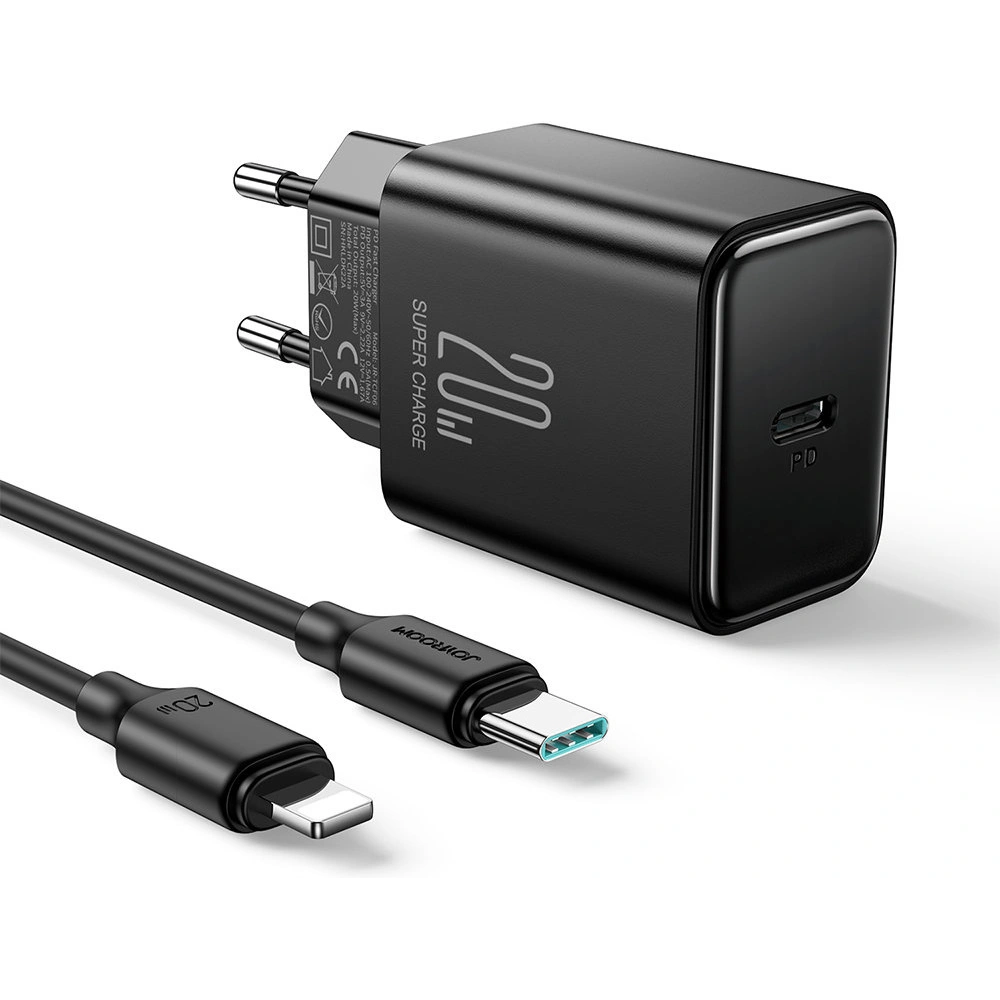 Hurtownia GSM - Napájecí adaptér Joyroom JR-TCF06 USB-C 20W PD + kabel USB-C/Lightning černý - JYR742 - {ean13} - Hurt