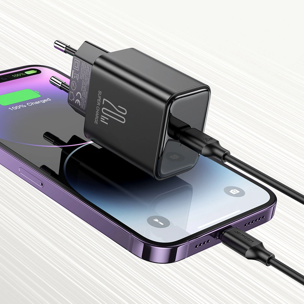 Hurtownia GSM - Napájecí adaptér Joyroom JR-TCF06 USB-C 20W PD + kabel USB-C/Lightning černý - JYR742 - {ean13} - Hurt