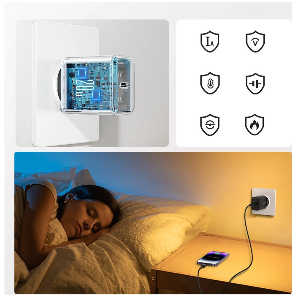 Hurtownia GSM - Napájecí adaptér Joyroom JR-TCF06 USB-C 20W PD + kabel USB-C/Lightning černý - JYR742 - {ean13} - Hurt