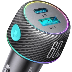 Hurtownia GSM - Autós töltő Joyroom JR-CCN01 USB-C + USB-A 60W fekete - JYR744 - {ean13} - Hurt