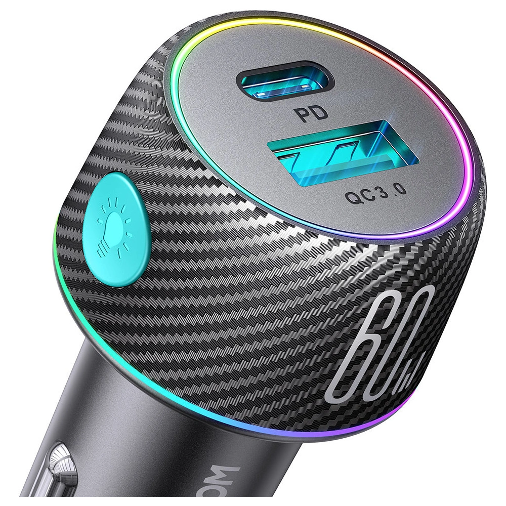 Hurtownia GSM - Autós töltő Joyroom JR-CCN01 USB-C + USB-A 60W fekete - JYR744 - {ean13} - Hurt