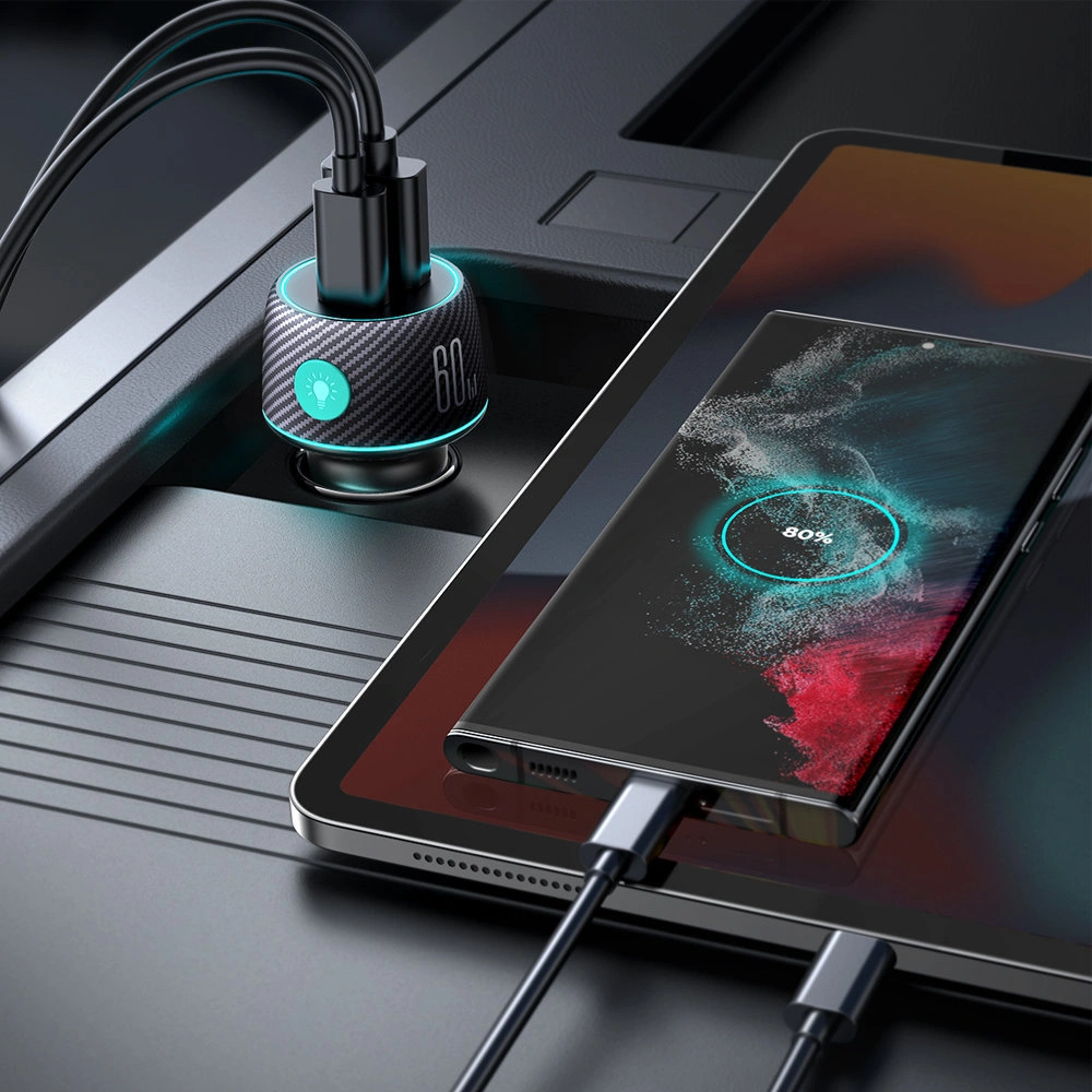 Hurtownia GSM - Autós töltő Joyroom JR-CCN01 USB-C + USB-A 60W fekete - JYR744 - {ean13} - Hurt