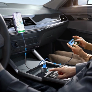 Hurtownia GSM - Autós töltő Joyroom JR-CCN01 USB-C + USB-A 60W fekete - JYR744 - {ean13} - Hurt
