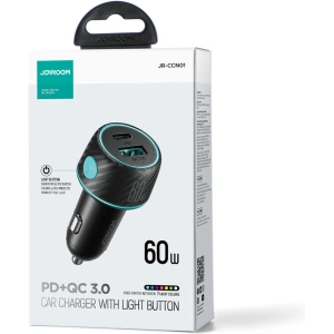 Hurtownia GSM - Autós töltő Joyroom JR-CCN01 USB-C + USB-A 60W fekete - JYR744 - {ean13} - Hurt