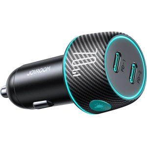 Hurtownia GSM - Autós töltő Joyroom JR-CCN02 2x USB-C 70W LED fekete - JYR745 - {ean13} - Hurt