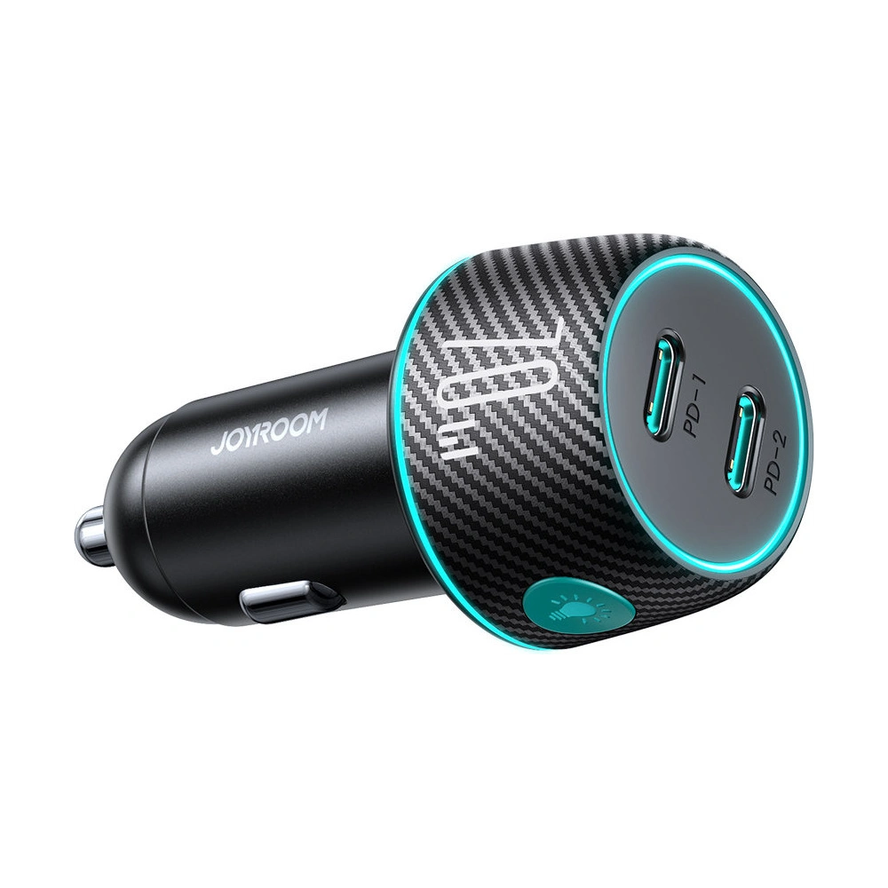 Hurtownia GSM - Autós töltő Joyroom JR-CCN02 2x USB-C 70W LED fekete - JYR745 - {ean13} - Hurt