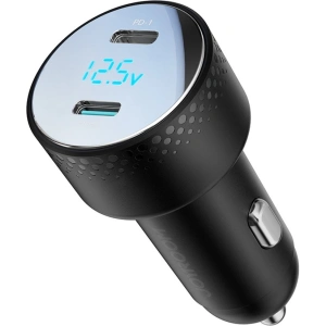 Hurtownia GSM - Autós töltő Joyroom JR-CCD02 2x USB-C 70W LED fekete - JYR746 - {ean13} - Hurt