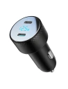 Autós töltő Joyroom JR-CCD02 2x USB-C 70W LED fekete