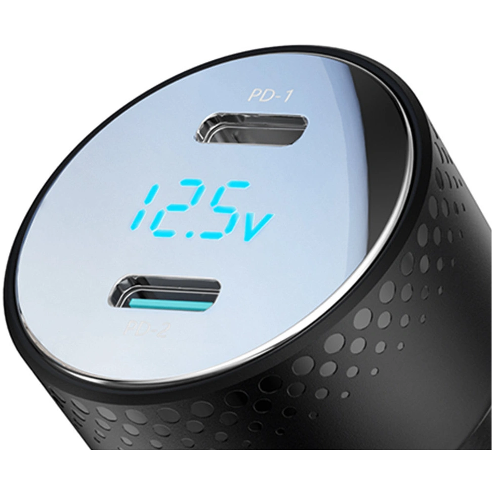 Hurtownia GSM - Autós töltő Joyroom JR-CCD02 2x USB-C 70W LED fekete - JYR746 - {ean13} - Hurt