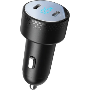 Hurtownia GSM - Autós töltő Joyroom JR-CCD02 2x USB-C 70W LED fekete - JYR746 - {ean13} - Hurt