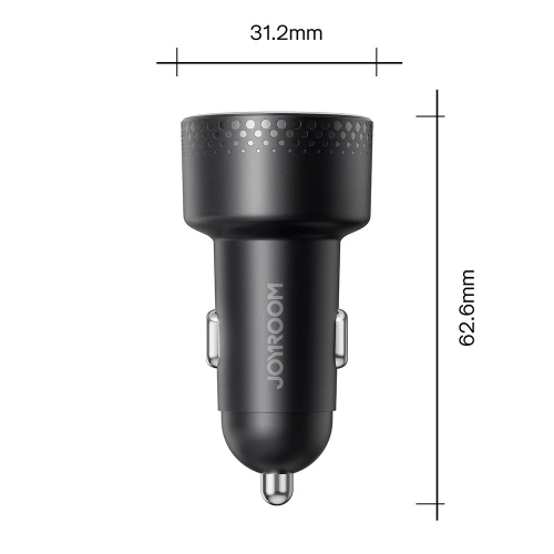 Ładowarka samochodowa Joyroom JR-CCD02 2x USB-C 70W LED czarna