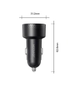 Hurtownia GSM - Autós töltő Joyroom JR-CCD02 2x USB-C 70W LED fekete - JYR746 - {ean13} - Hurt