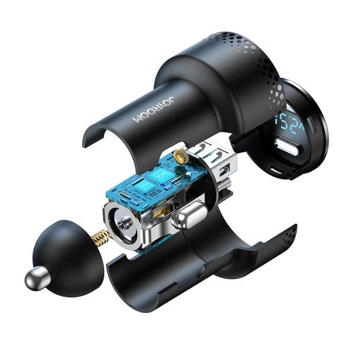Ładowarka samochodowa Joyroom JR-CCD02 2x USB-C 70W LED czarna