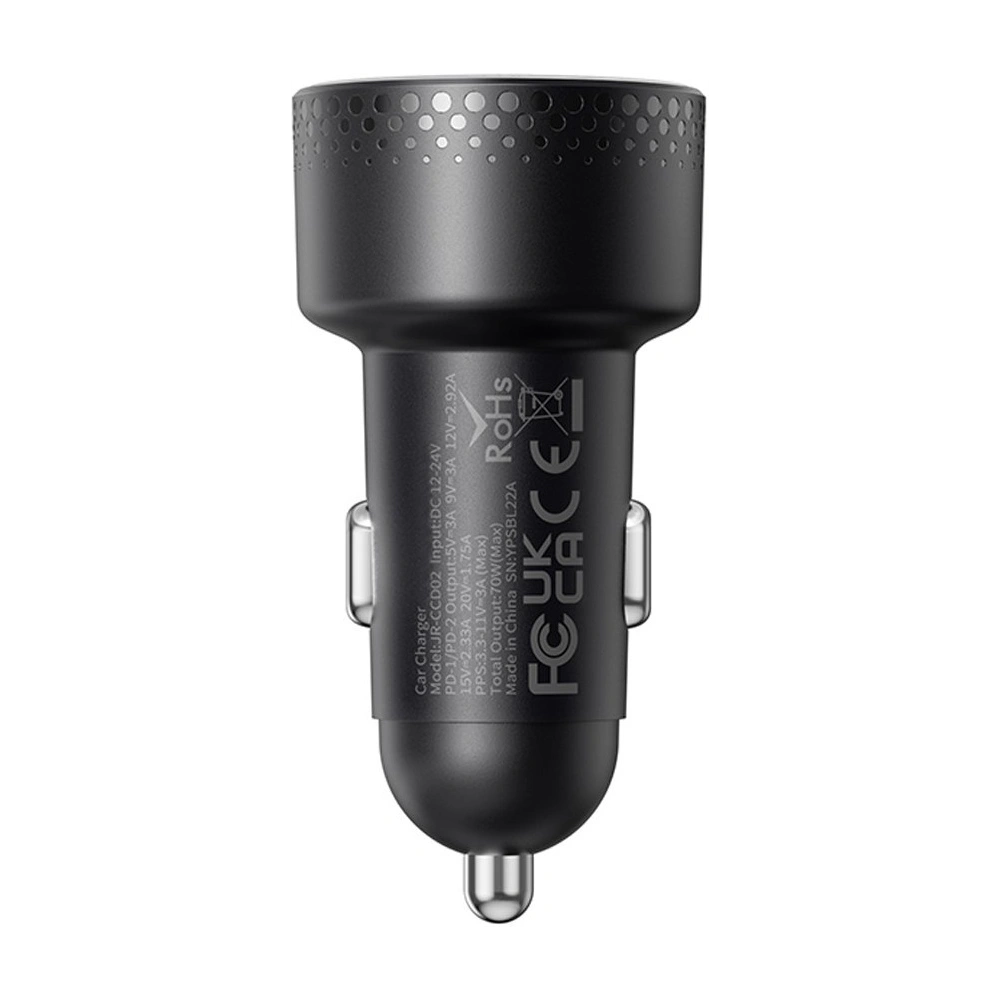 Hurtownia GSM - Autós töltő Joyroom JR-CCD02 2x USB-C 70W LED fekete - JYR746 - {ean13} - Hurt