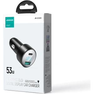 Hurtownia GSM - Automobilová nabíječka Joyroom JR-CCD01 USB-C, USB-A 53W LED černá - JYR747 - {ean13} - Hurt