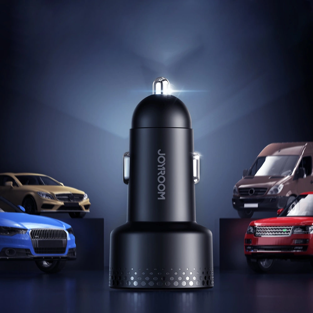 Hurtownia GSM - Autoladegerät Joyroom JR-CCD01 USB-C, USB-A 53W LED schwarz - JYR747 - {ean13} - Hurt