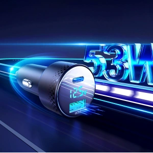 Hurtownia GSM - Automobilová nabíječka Joyroom JR-CCD01 USB-C, USB-A 53W LED černá - JYR747 - {ean13} - Hurt
