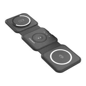 Hurtownia GSM - Magnetikus vezeték nélküli töltő Choetech T588-F 3w1 15W (fekete) - CHT60 - {ean13} - Hurt