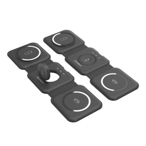 Hurtownia GSM - Magnetikus vezeték nélküli töltő Choetech T588-F 3w1 15W (fekete) - CHT60 - {ean13} - Hurt