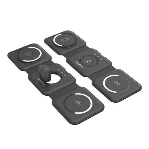 Ładowarka bezprzewodowa magnetyczna Choetech T588-F 3w1 15W (czarna)