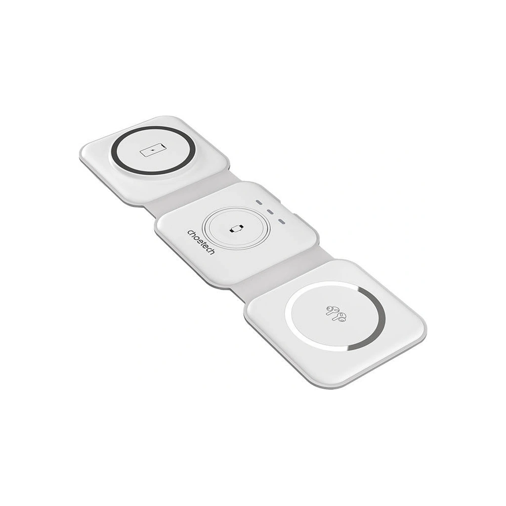 Hurtownia GSM - Magnetikus vezeték nélküli töltő Choetech T588-F 3w1 15W (fehér) - CHT61 - {ean13} - Hurt