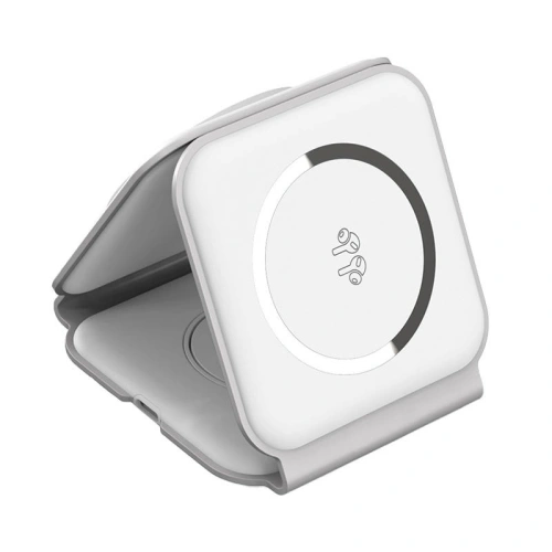 Ładowarka bezprzewodowa magnetyczna Choetech T588-F 3w1 15W (biała)