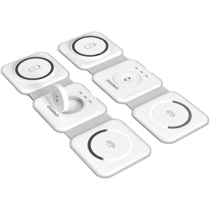 Hurtownia GSM - Magnetikus vezeték nélküli töltő Choetech T588-F 3w1 15W (fehér) - CHT61 - {ean13} - Hurt