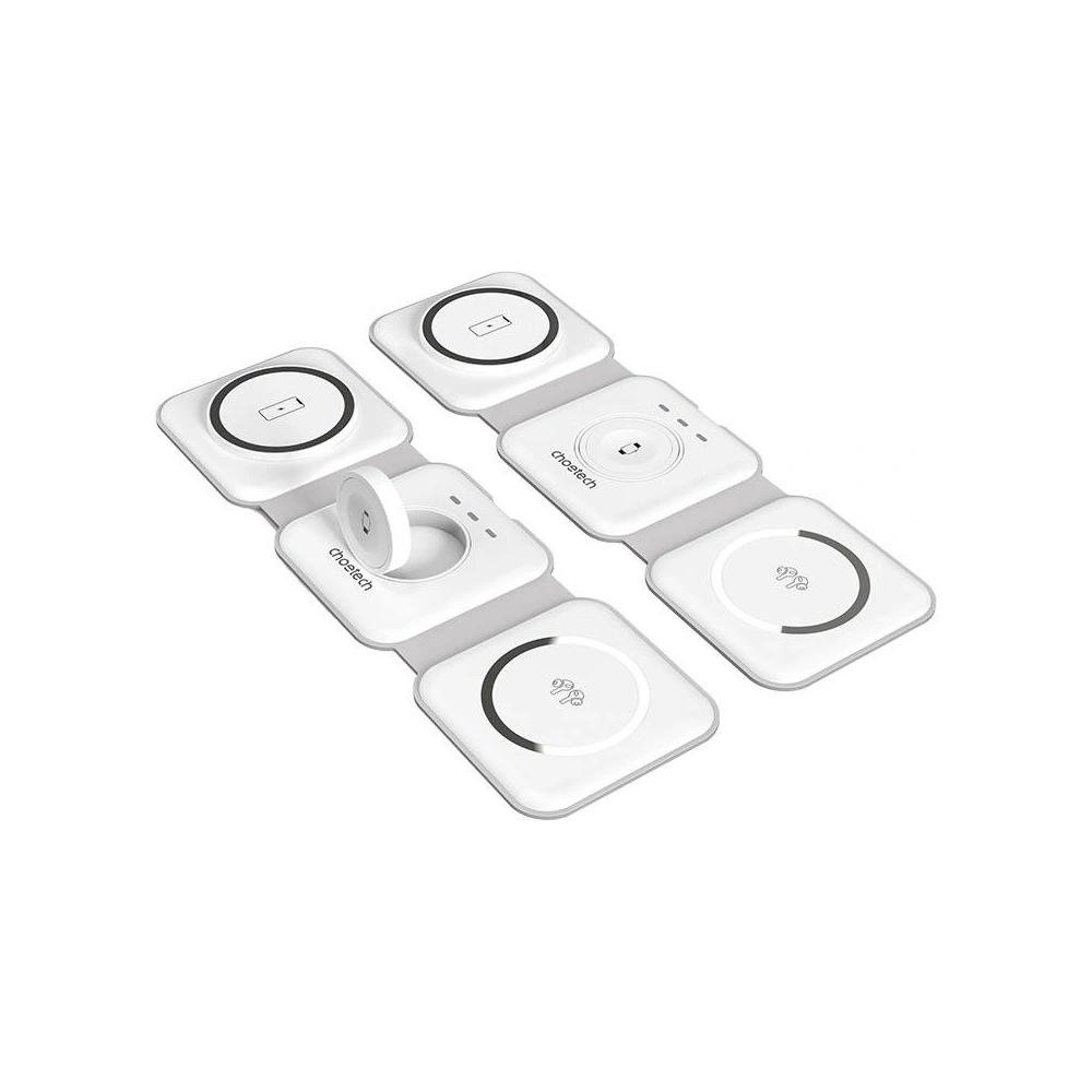 Hurtownia GSM - Magnetikus vezeték nélküli töltő Choetech T588-F 3w1 15W (fehér) - CHT61 - {ean13} - Hurt