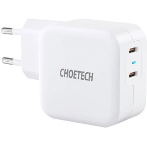 Hurtownia GSM - Încărcător de rețea Choetech PD6009 2x USB-C 20W (alb) - CHT63 - {ean13} - Hurt