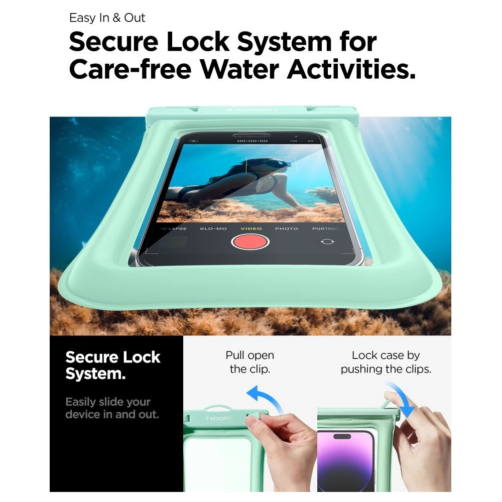 Hurtownia GSM - Etui impermeabil Spigen A610 Universal Waterproof Float Case Mint - SPN2874 - {ean13} - Hurt