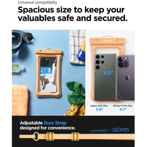 Hurtownia GSM - Vízálló tok Spigen A610 Univerzális Vízálló Lebegő Tok Barackszín - SPN2875 - {ean13} - Hurt