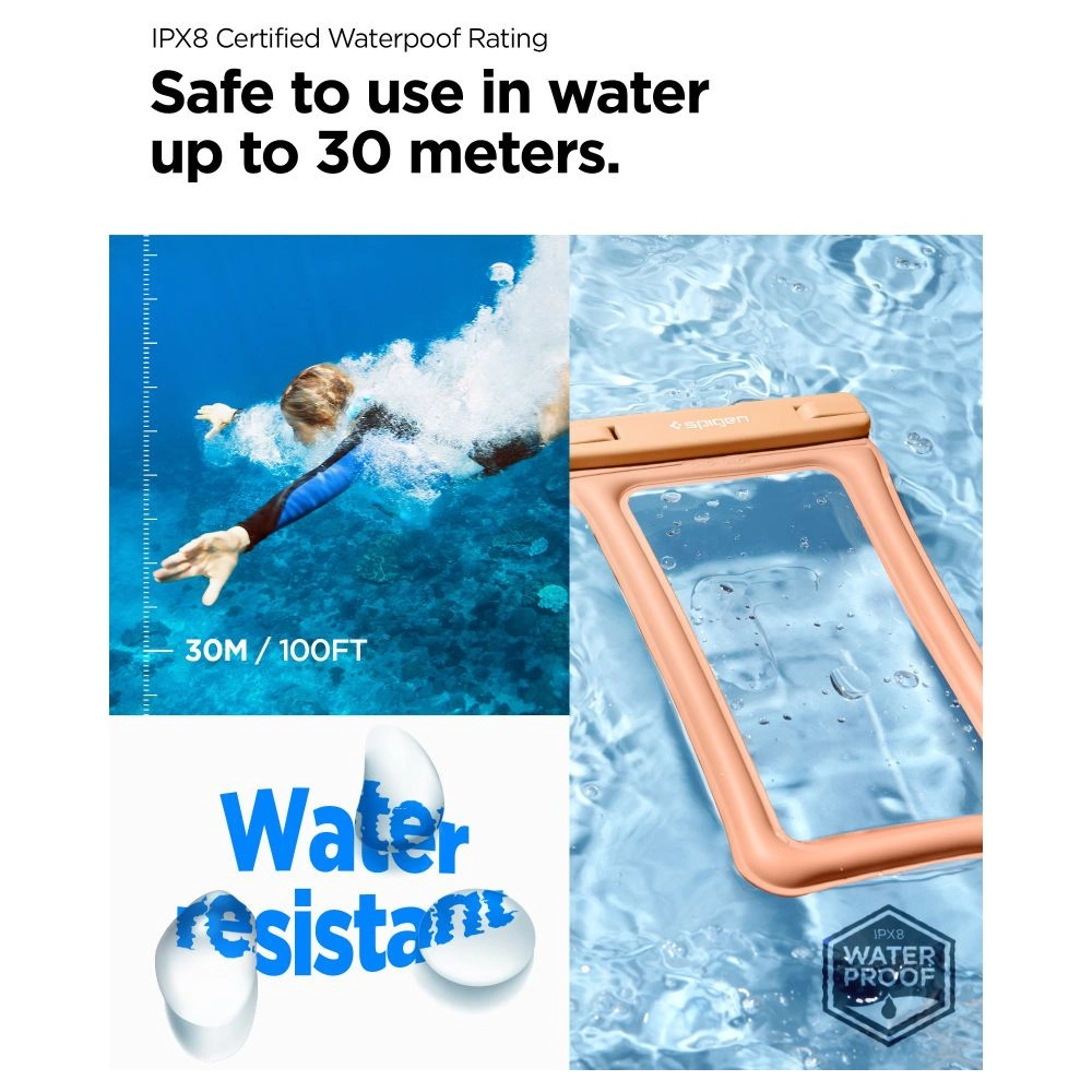 Hurtownia GSM - Wasserdichte Hülle Spigen A610 Universelles wasserdichtes Float Case Aprikose - SPN2875 - {ean13} - Hurt