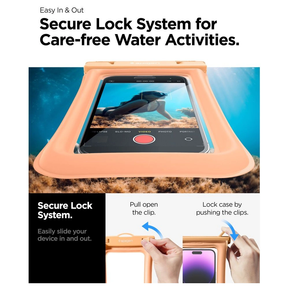 Hurtownia GSM - Wasserdichte Hülle Spigen A610 Universelles wasserdichtes Float Case Aprikose - SPN2875 - {ean13} - Hurt