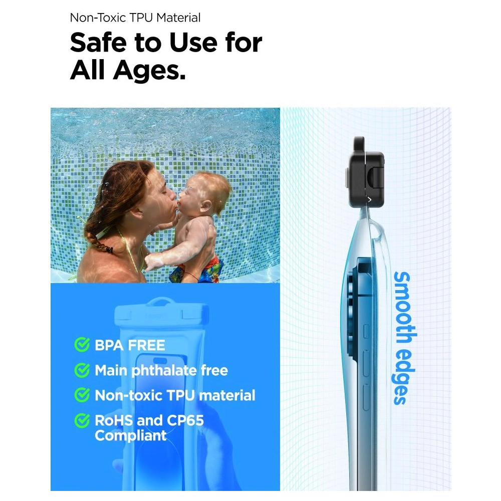 Hurtownia GSM - Etui vodotěsné Spigen A610 Univerzální vodotěsný plovoucí obal Aqua Blue - SPN2876 - {ean13} - Hurt