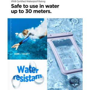 Hurtownia GSM - Vízálló tok Spigen A610 Univerzális Vízálló Lebegő Tok Aqua Kék - SPN2876 - {ean13} - Hurt