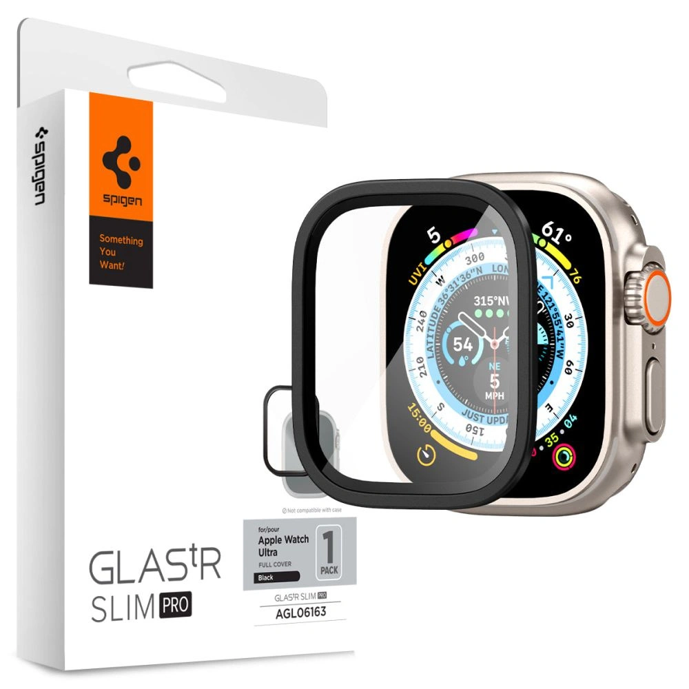 Hurtownia GSM - Edzett üveg Spigen Glas.tr Slim Pro Apple Watch Ultra 49mm Fekete - SPN2878 - {ean13} - Hurt