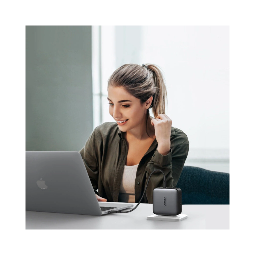 Hurtownia GSM - Ładowarka sieciowa UGREEN CD226 GaN 3x USB-C + USB-A PD 3.0 QC 4+ FCP SCP AFC 100W EU czarny - UGR1618 - {ean13} - Hurt
