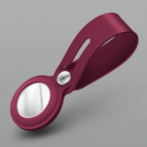Etui UNIQ Vencer Silicone Apple AirTag burgundowy/burgundy