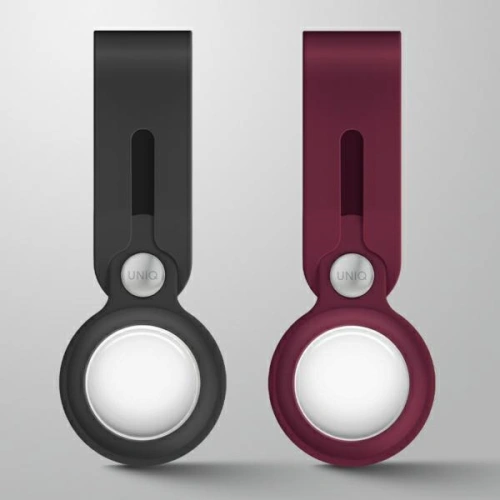 Etui UNIQ Vencer Silicone Apple AirTag burgundowy/burgundy