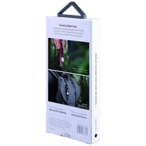 Etui UNIQ Vencer Silicone Apple AirTag ciemnoszary/charcoal