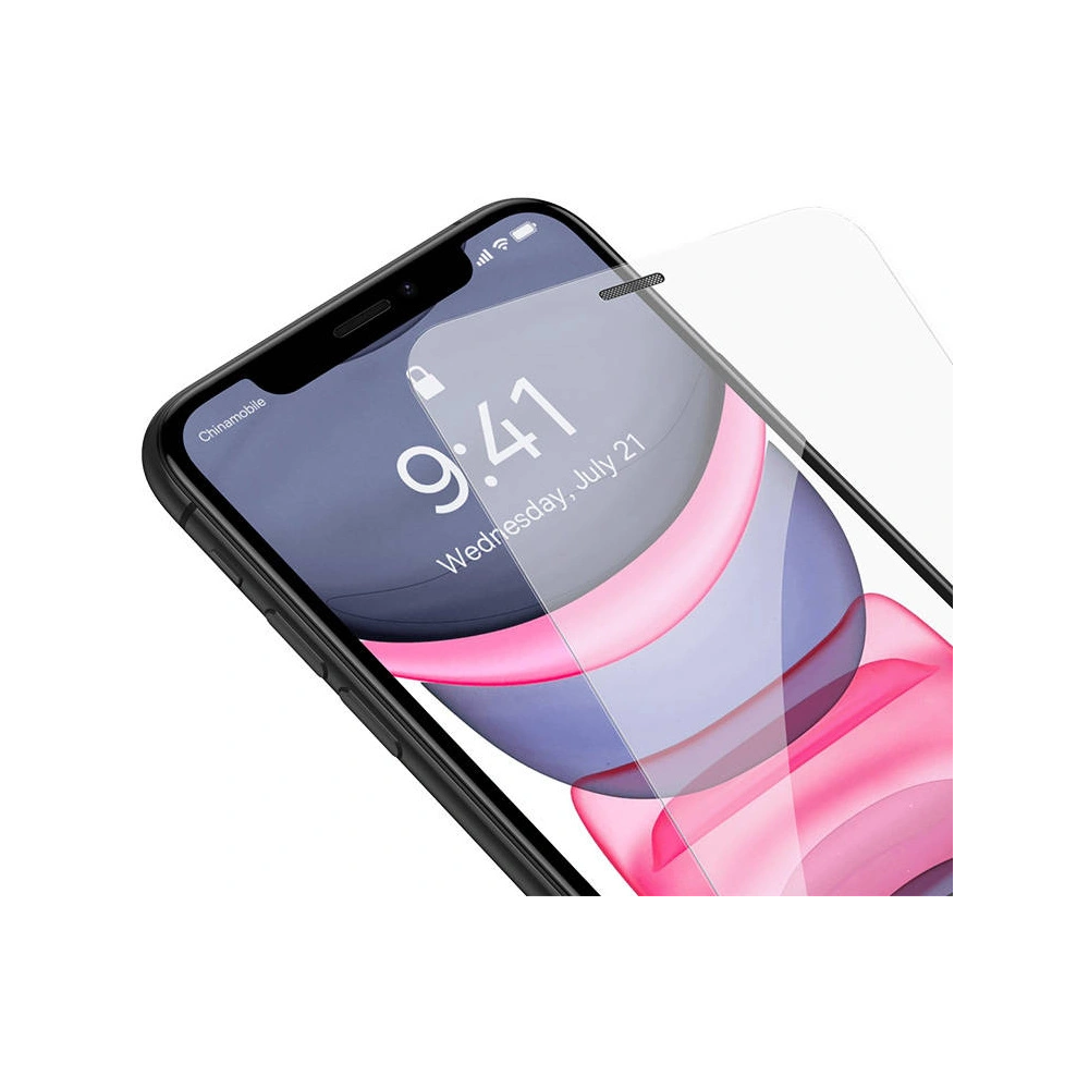 Wholesale Baseus Crystal HD 0.3mm Glass Apple IPhone 11/XR + cleaner kit [2 PACK] - BSU4205 - {ean13} - Hurt