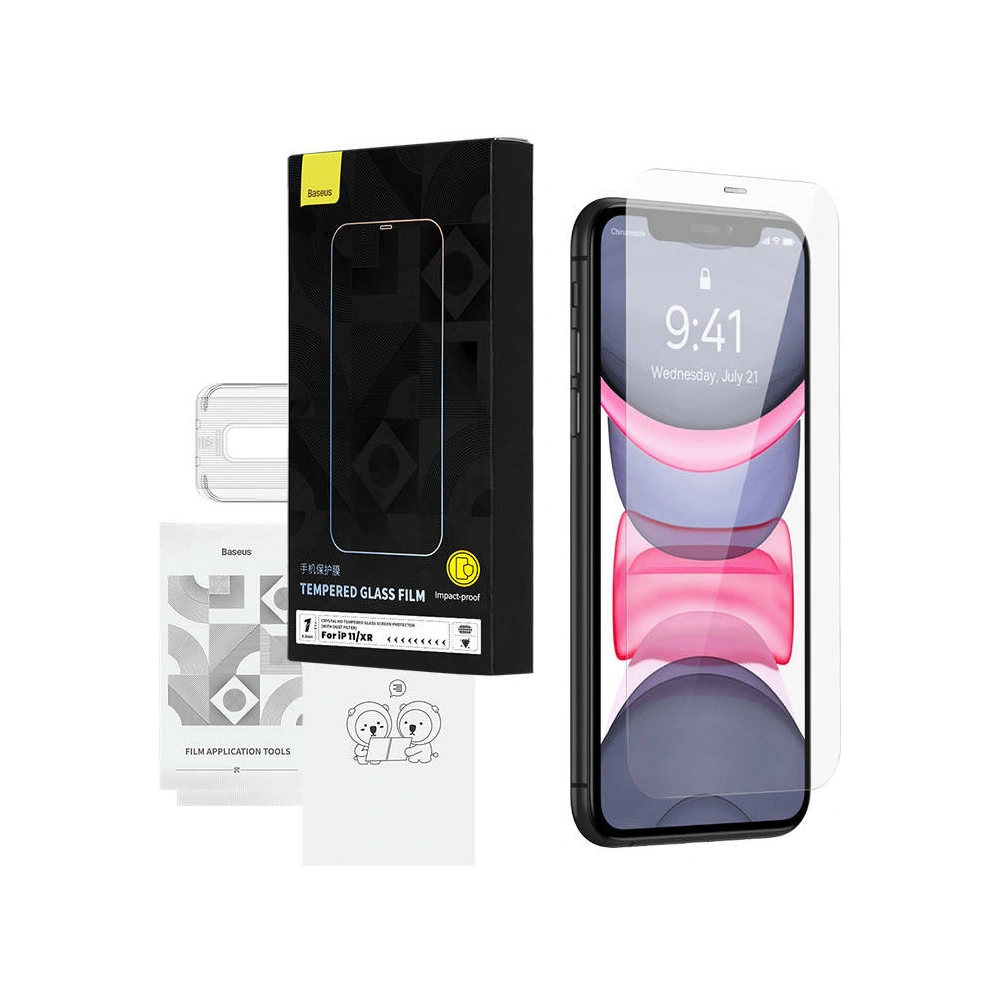 Hurtownia GSM - Gehärtetes Glas Baseus Crystal HD 0.3mm Apple IPhone 11/XR - BSU4206 - {ean13} - Hurt