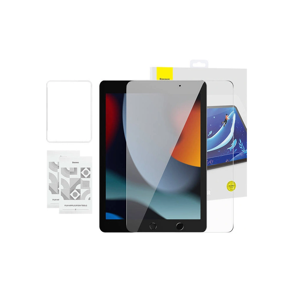 Hurtownia GSM - Tvrzené sklo Baseus Crystal 0.3mm Apple iPad 10.2 2019/2020/2021 (7, 8, 9 gen)/iPad Air 10.5 2019 (3 gen) + čisticí sada [2 PACK] - BSU4217 - {ean13} - Hurt