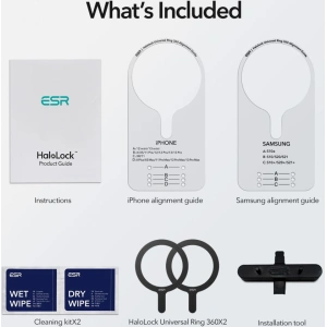 Hurtownia GSM - Inelul MagSafe ESR Halolock MagSafe Universal Magnetic Negru [2 PACK] - ESR672 - {ean13} - Hurt