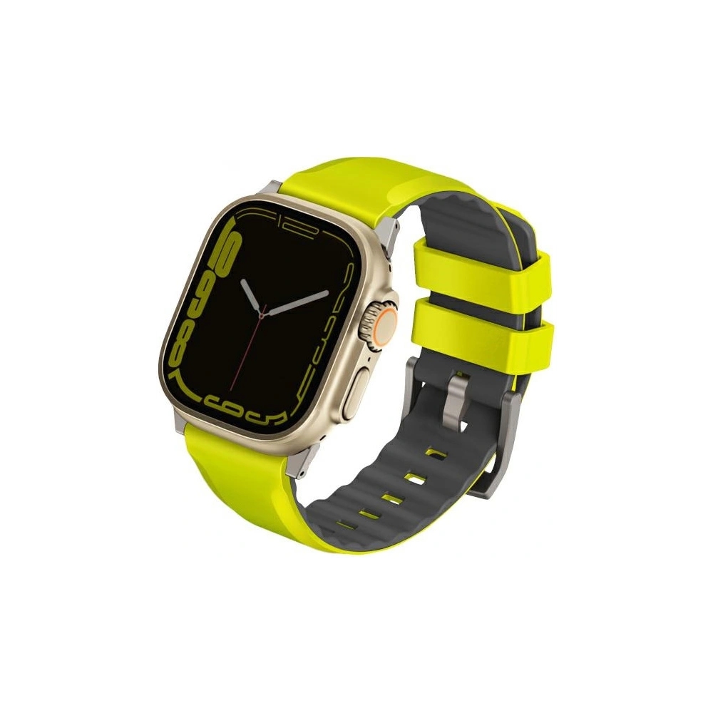 Hurtownia GSM - Pásek UNIQ Linus Apple Watch 4/5/6/7/SE/8/9/Ultra 44/45/49mm Airosoft silikon limetkový/lime green - UNIQ896 - {ean13} - Hurt