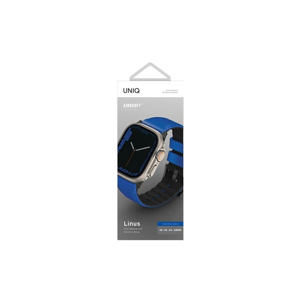 Hurtownia GSM - Pasek UNIQ Linus Apple Watch 4/5/6/7/SE/8/9/Ultra 44/45/49mm Airosoft Silicone albastru/racing blue - UNIQ897 - {ean13} - Hurt